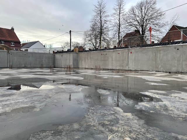 Einde vloerplaat kelder en kelderwanden - nieuwste voortgang