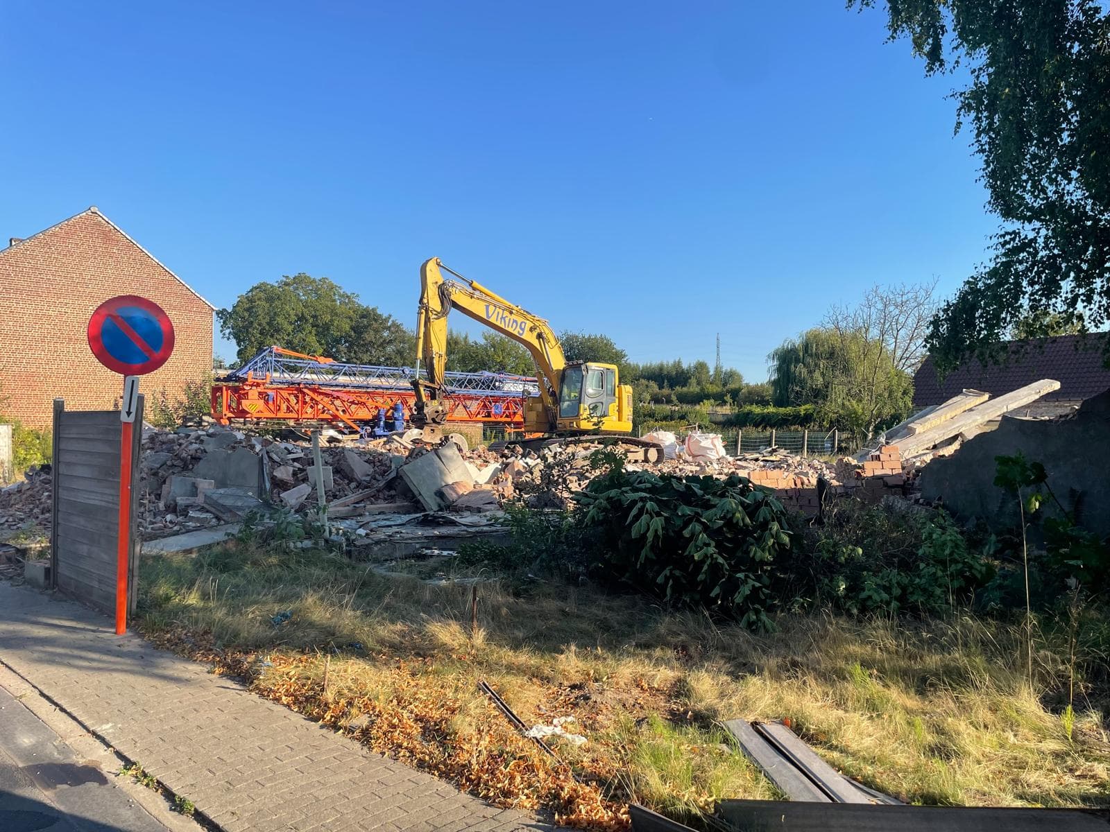 Bouwproces in uitvoering